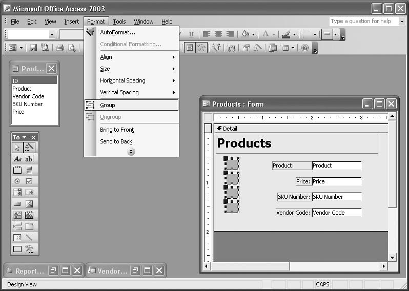 Change the Size of Controls and Objects Design view, or, for a field border, in Form or Report view. Select the controls and objects you want to resize.