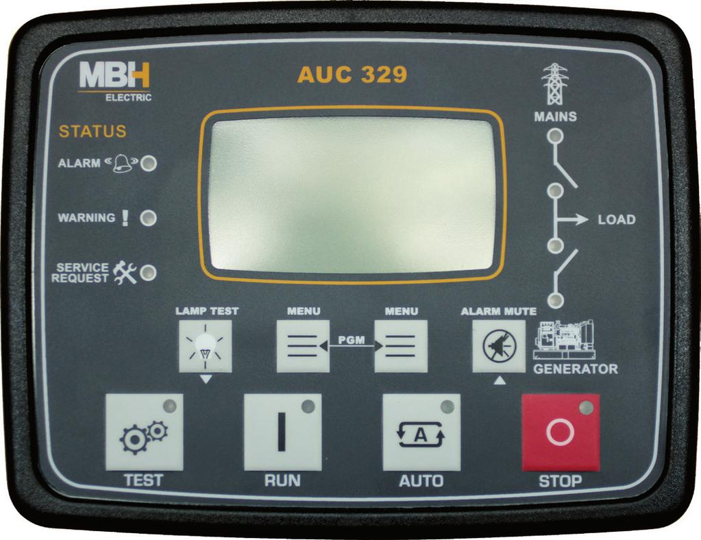 www.mbhelectric.de Outputs The unit provides 6 digital outputs and 2 of them have programmable functions, selectable from a list. Any function or alarm condition may be output as a relay output.
