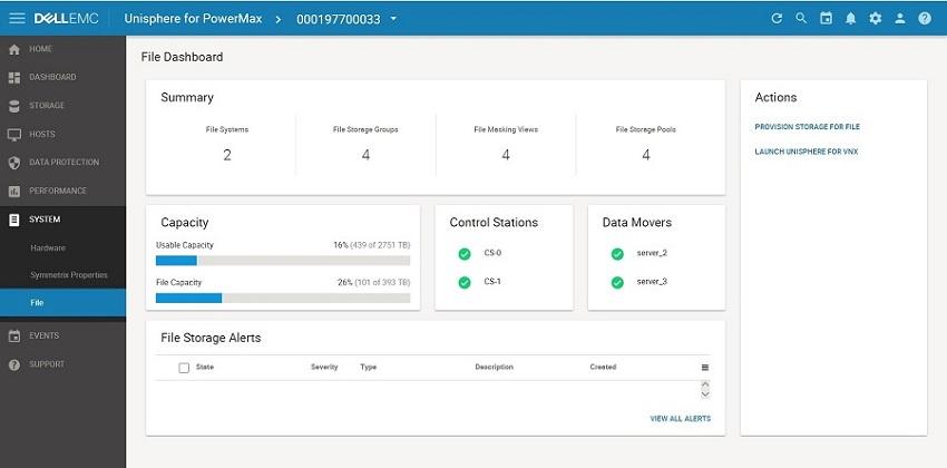 enas management Unisphere for PowerMax File Storage dashboard Unisphere for PowerMax is a web-based application for configuring and managing VMAX and PowerMax storage systems.