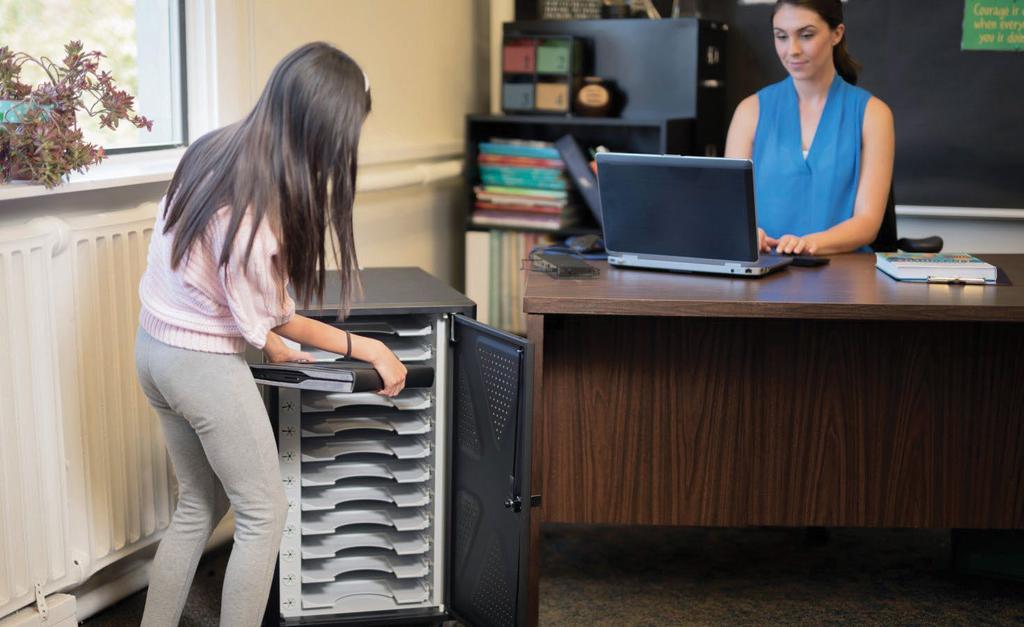 Power & Security for Multiple Mobile Devices With more tablets, Chromebooks, and 2-in-1 hybrids being deployed in classrooms, the need for a solution that can store, charge and secure those devices