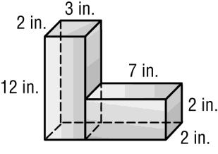 5 The volume of the composite figure is 2.5 cubic meters. Find the volume of the composite figure.