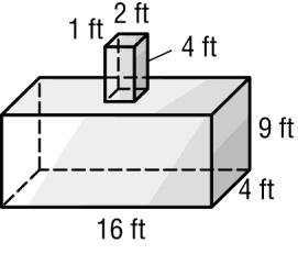 The area of the bottom of the prism is 10 2 = 20 m 2.