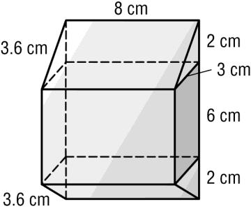 m 2. So, the surface area is 120 + 20 + 52 = 192 m 2.