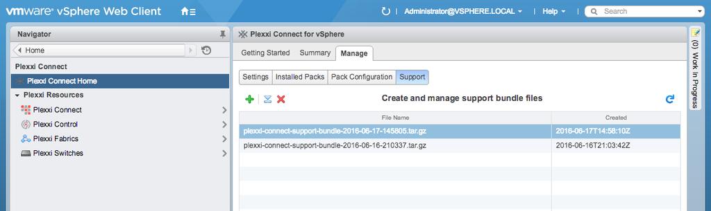 3 Managing Support Bundles Using the Support feature, you can generate compressed archives of configuration and log files to be used for troubleshooting and support.
