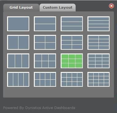 Selecting will open a layout pick control shown below.