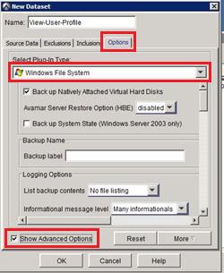 VSPEX Configuration Guidelines 12. Click the Options tab as shown in Figure 30. 13.
