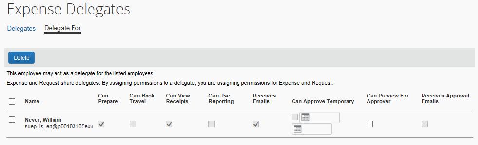 Step 4: Reviewing Expense approvers 1. In the Expense Settings section, click Expense Approvers. 2. Review your Expense Approvers.
