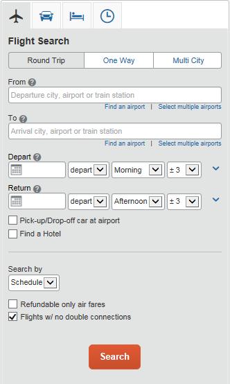 Section 5: Using Concur Travel You use Concur Travel to book a flight, rail, car, and/or hotel reservation. Step 1: Making a flight reservation 1.
