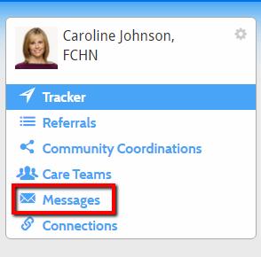 HASA Care Coordination QuickStart Messaging Outside of Patient Context To send individual,