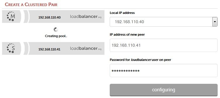 High-Availability Configuration of two Loadbalancer.org Appliances Loadbalancer.