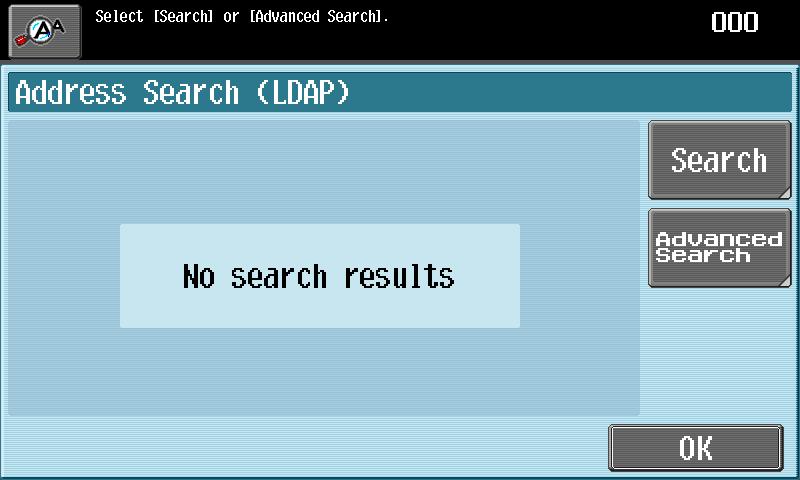 To specify multiple search conditions, touch [Advanced Search].