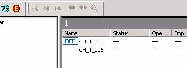 The name of the control unit is displayed properly. Click the control unit name. The Channel Pane displays a list of channels that should be connected to the control unit.