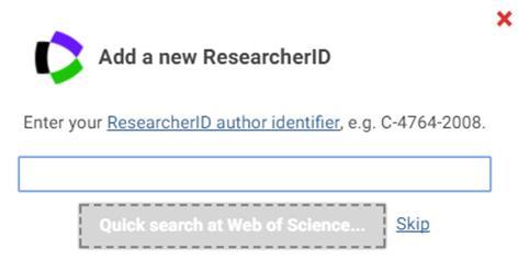 ORCID) and click on Skip Now when you go to the Menu tab Manage Publications Automatic claiming, and scroll