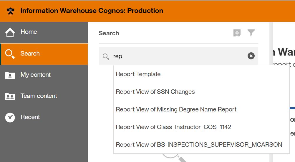 24 New and improved in Cognos Analytics is the Search function.
