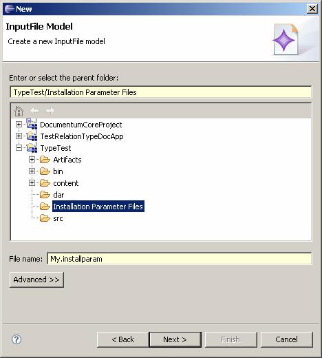 Building and Installing an Application The Select a wizard dialog displays. 2.