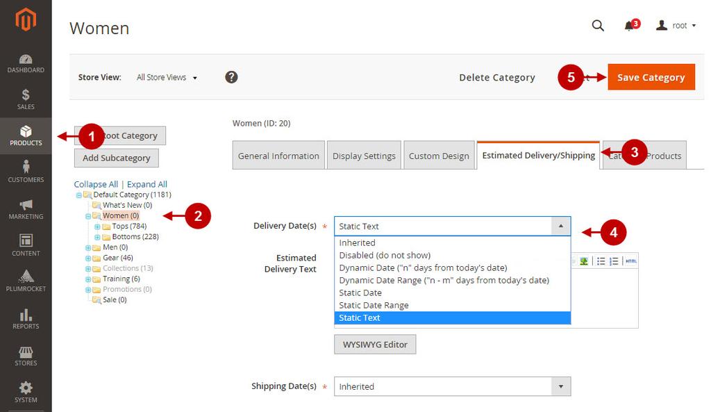 Configuring Estimated Delivery for a Product Step by Step action: 1.