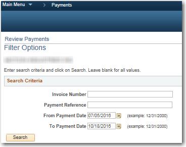2. Payments a) Click on the Payments link from the