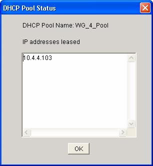 Monitoring DHCP Server Functions This topic describes how to monitor DHCP server functions. You can check the DHCP configuration parameters from the DHCP Pools tab.