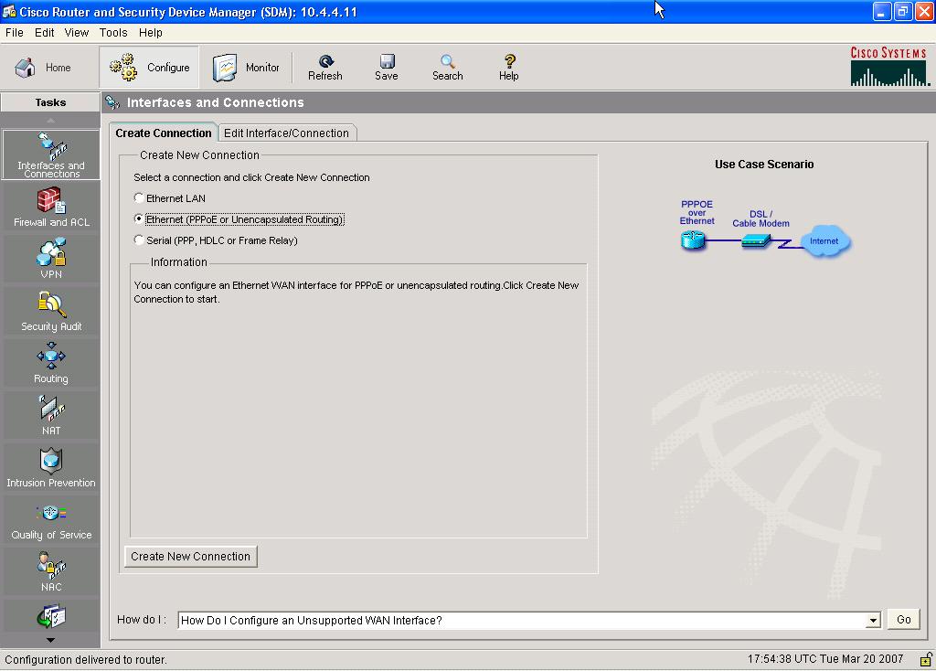 To begin configuring the DHCP client interface, click the Interfaces and