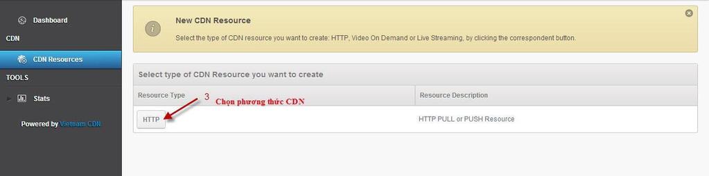 - Khai báo thông số CDN Resource: CDN hostname: cung cấp tên CDN mà website bạn muốn dùng, ví dụ: cdn.vnexpress.net Origins: tên gốc của website. Ví dụ: vnexpress.