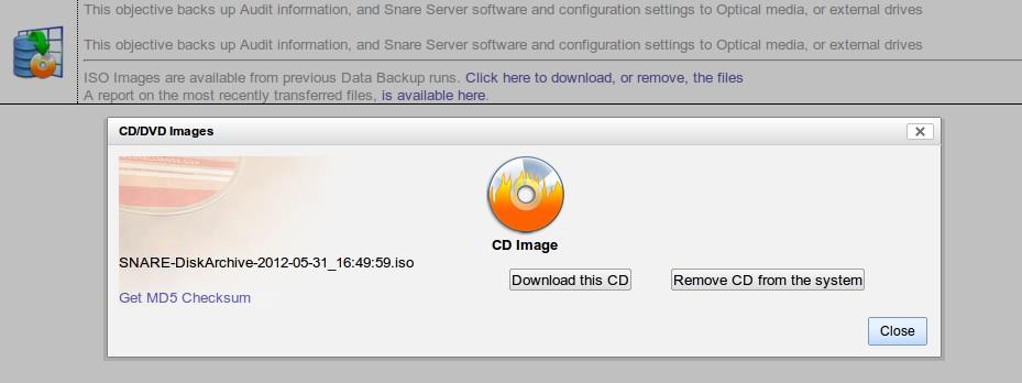 You can also choose to remove the CD or DVD from the dialog that pops up when you select the download link, or request an MD5 checksum of the image, to provide a level of assurance that your download