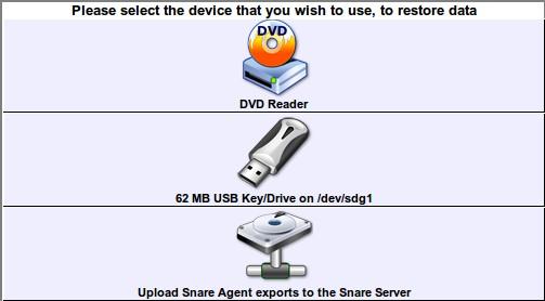 can be uploaded to the Snare Server from this interface, by selecting the Upload Snare Agent exports button.