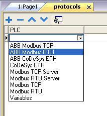 ABB Modbus RTU Driver The operator panels can be connected to a Modbus network as the network master using this generic driver.