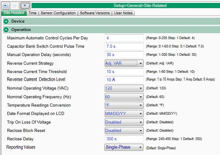 General Setup Site-Related Figure 3. The Setup>General>Site-Related screen. Device Section Device Name Enter a name for the IntelliCap 2000 control, up to 12 characters.