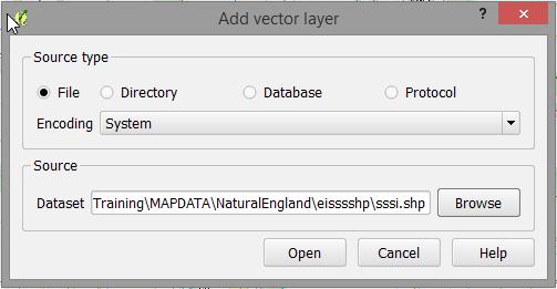 Exercise 5.5 Loading Vector data In the next example we are going to load a vector map layer from Natural England.