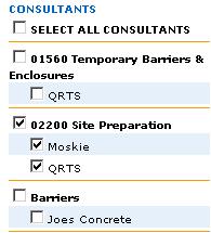 Order Placement The Project Team Members and Document Lists page will provide a listing of all previously added