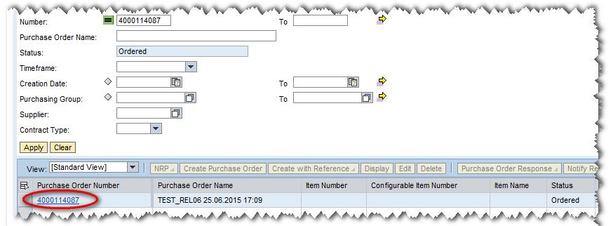 Related Documents in the item details of the PO / Contract to find matching INV and MAC against a specific