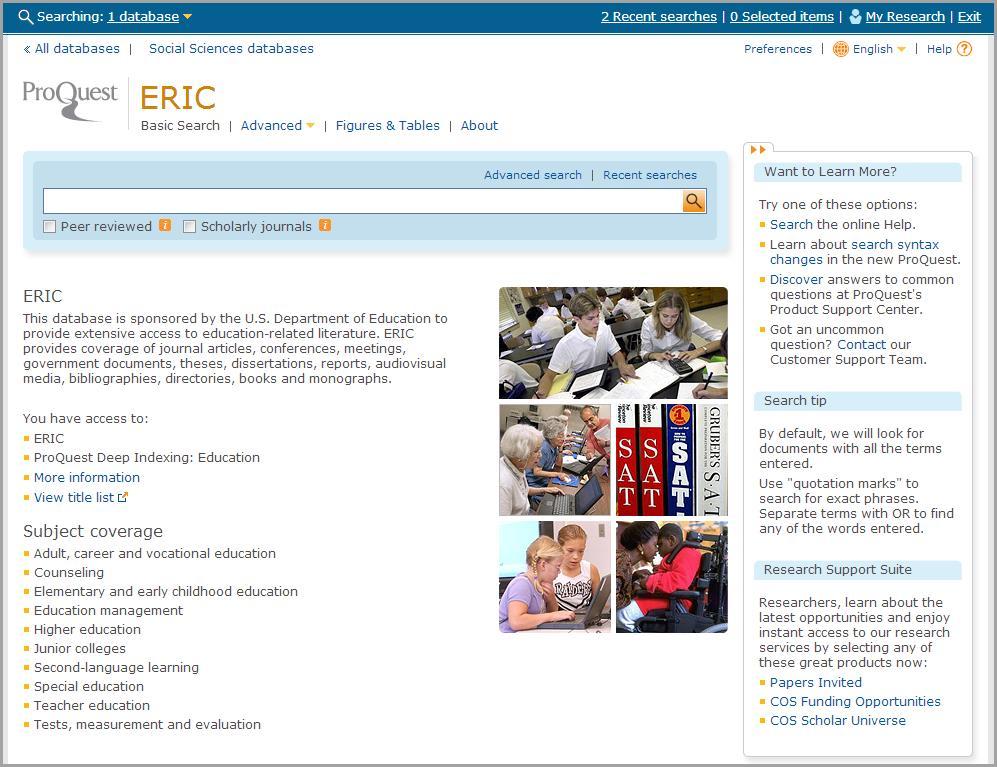User guide Welcome to the new ProQuest search experience.