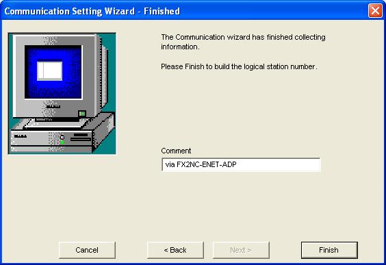 8. Settings in GX Developer Set the IP address, the and the connection route, etc. on the Transfer setup dialog box, when accessing FX1S, FX1N, FX2N, or Series via Ethernet from GX Developer.