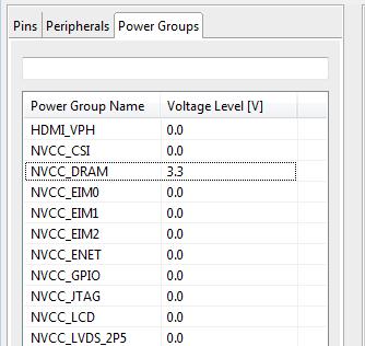 User interface Figure 4-22. Selecting power group 4.3.11 Registers view The Registers view shows the list of registers of a given peripheral.