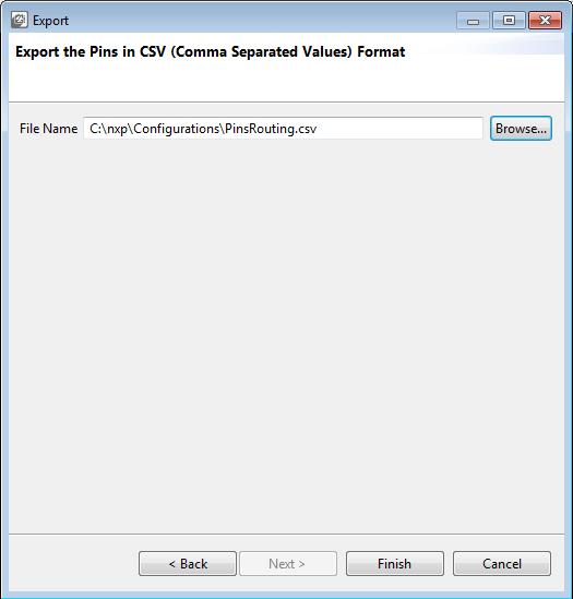 Chapter 5 Advanced Features Figure 5-4. Export the Pins in CVS 5.