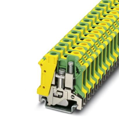 Extract from the online catalog USLKG10 N Order No.: 3003923 Ground modular terminal block, Type of connection: Screw connection, Screw connection, Cross section: - 16 mm², AWG 20-6, Width: 10.