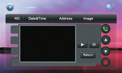 Click icon, the system will enter into the following interface: Click icon, the system will display the visitor s image, video and audio (if recorded); click icon, it will be paused, click icon, the