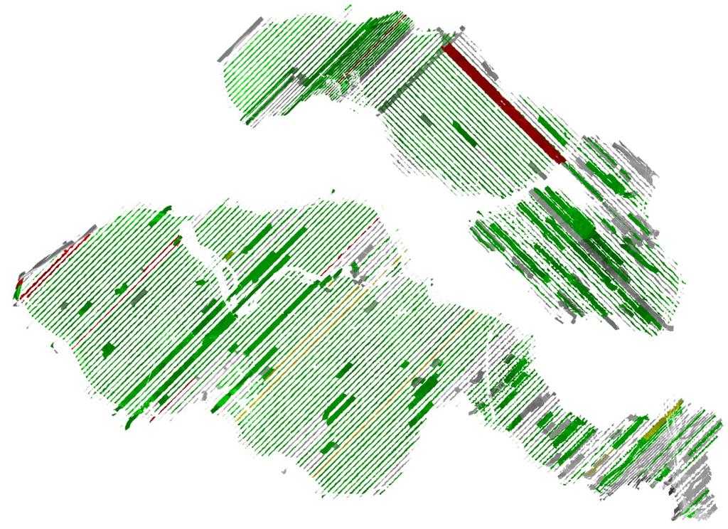 ANALYSIS OF PLANIMETRIC ACCURACY Analysis per strip overlap based on > 20,000 ridge lines