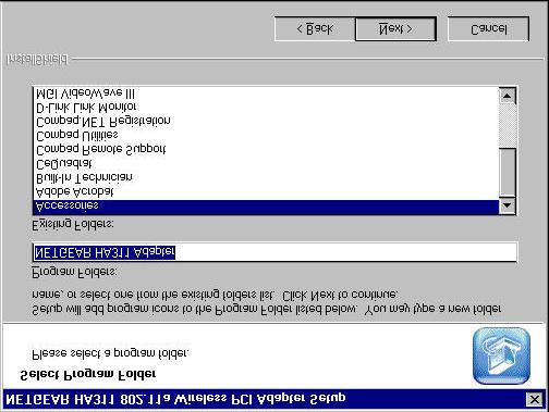 6. Select the name for the HA311 Utility s Program folder or enter