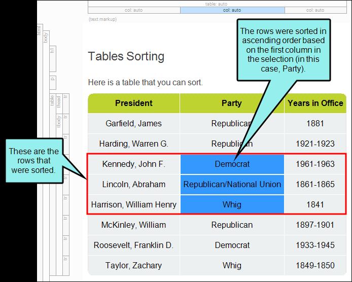 3. Do one of the following, depending on the part of the user interface you are using: RibbonSelect the Table ribbon.