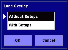A dialog box is displayed. Touch the loading method to be selected, and then touch OK.