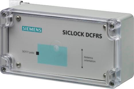 Siemens AG 014 Accessories SICLOCK Time synchronization > DCF77 receivers Overview SICLOCK DCFRS wireless receiver (without antenna base) SICLOCK DCFRS wireless receivers receive signals from the