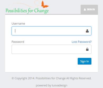 Password Reset Access the system by going to www.p4clogin.org Accessing the System A P4C team member or your administrator will set up an account for you with an assigned user name and password.