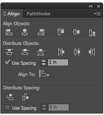 FORMATTING TOOLS Align Panel The Align Panel is incredibly handy for quickly aligning objects and elements on your document. Go to Window > Objects and Layout > Align to pull up your Align Panel.
