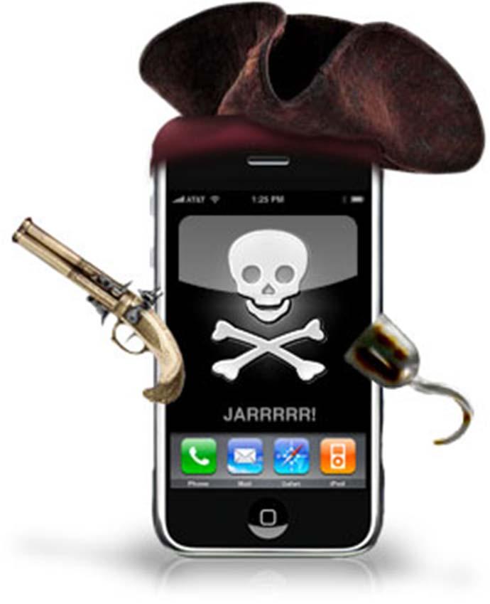 Jailbroken iphones Jailbroken phones are at much higher risk for attack and