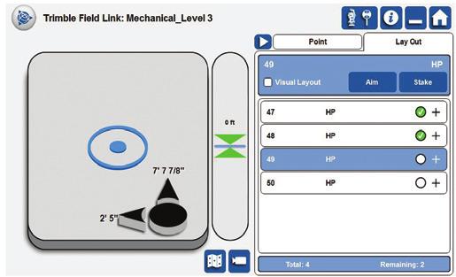 Tablet within the Trimble Field Link software.