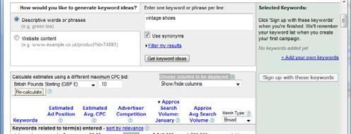UK Google Keyword Research