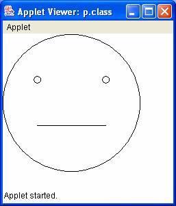 Problem #41: Write a java Applet program to plot the following face: Problem #42: Write a graphics program that