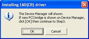 Check Device Manager to make sure that the PCI-to-PCI bridge has been