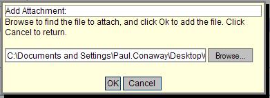 Click the Open button to add the file to return to the Add attachment pop-up window. Click on the OK button to add the file to the TA activity. 6.2.